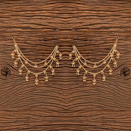 Antique Pearl Ear Chain With Gold Plating