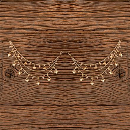 Antique Pearl Ear Chain With Gold Plating