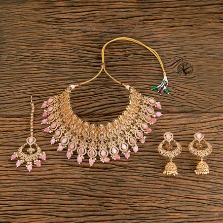 Antique Moti Necklace With Gold Plating