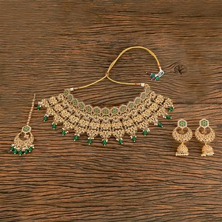 Antique Moti Necklace With Gold Plating