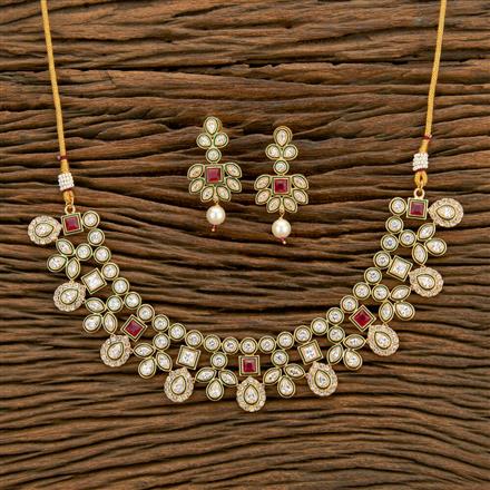 Antique Meenakari Necklace With Gold Plating