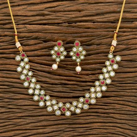 Antique Meenakari Necklace With Gold Plating