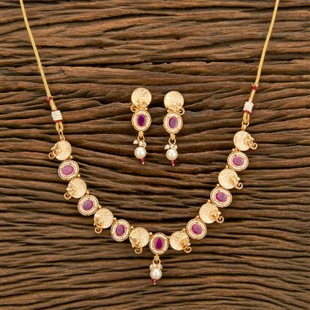 Antique Pearl Necklace With Gold Plating