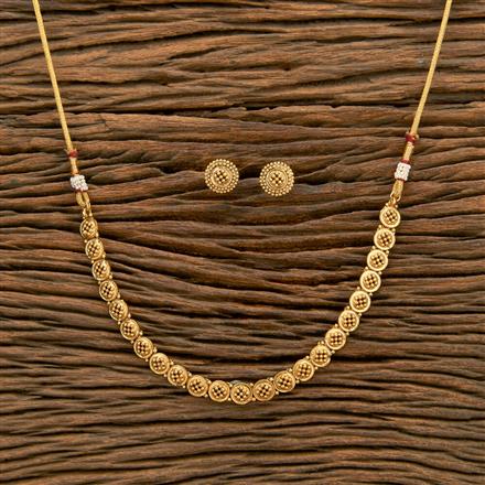 Antique Plain Gold Necklace With Gold Plating