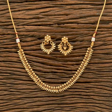 Antique Plain Gold Necklace With Gold Plating