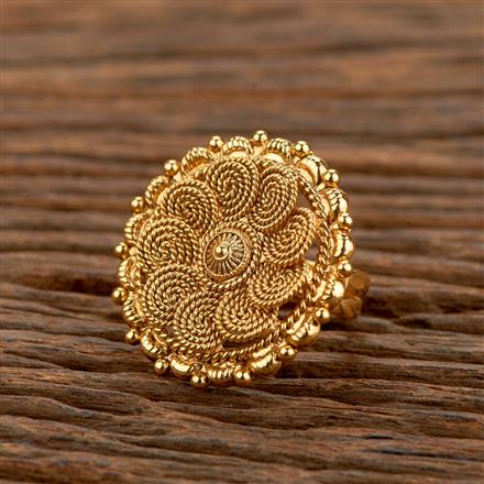 Antique Plain Gold Ring With Gold Plating