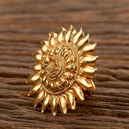 Antique Plain Gold Ring With Gold Plating