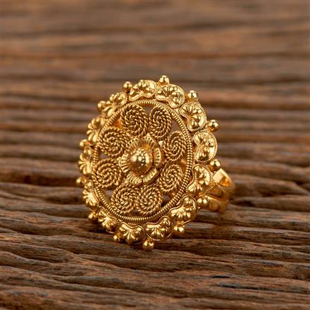 Antique Plain Gold Ring With Gold Plating