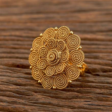 Antique Adjustable Ring With Gold Plating