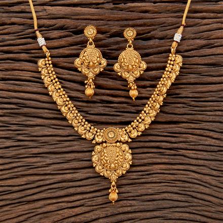 Antique Plain Gold Necklace With Gold Plating