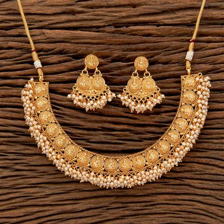 Antique Temple Necklace With Gold Plating