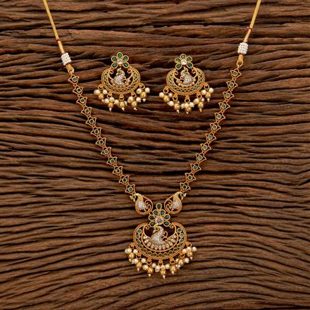 Antique Peacock Necklace With Gold Plating