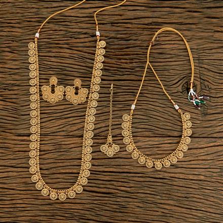 Antique Plain Gold Necklace With Gold Plating