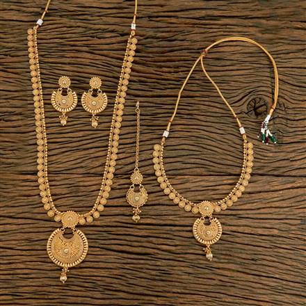 Antique Plain Gold Necklace With Gold Plating