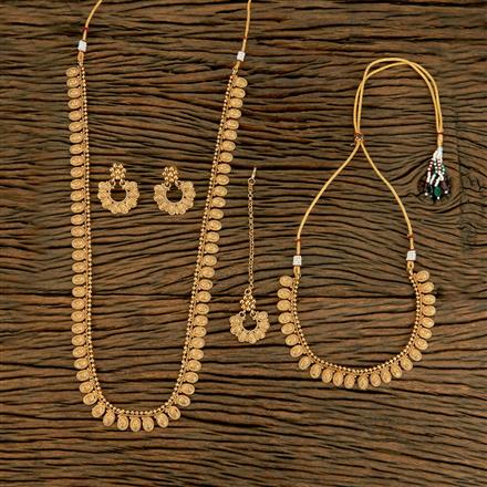 Antique Plain Gold Necklace With Gold Plating