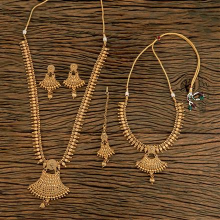 Antique Plain Gold Necklace With Gold Plating