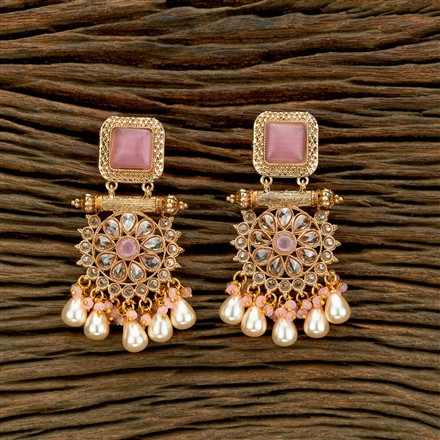 Antique Moti Earring With Gold Plating