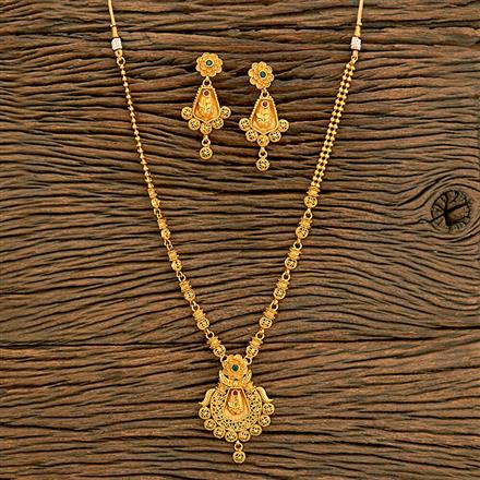 Antique Long Necklace With Gold Plating