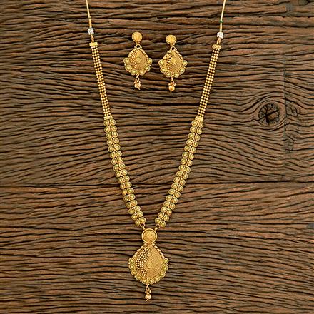 Antique Long Necklace With Gold Plating