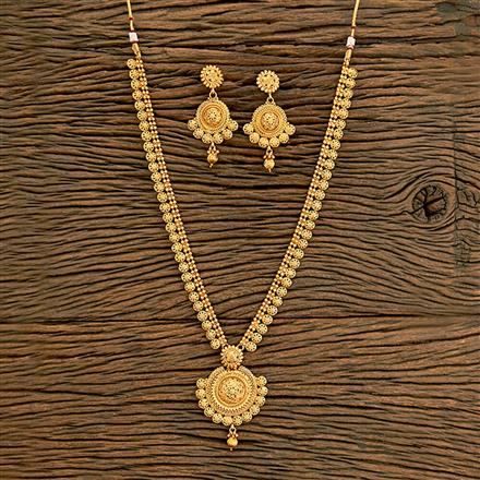 Antique Long Necklace With Gold Plating