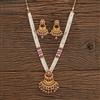 Antique Moti Pendant Set With Matte Gold Plating