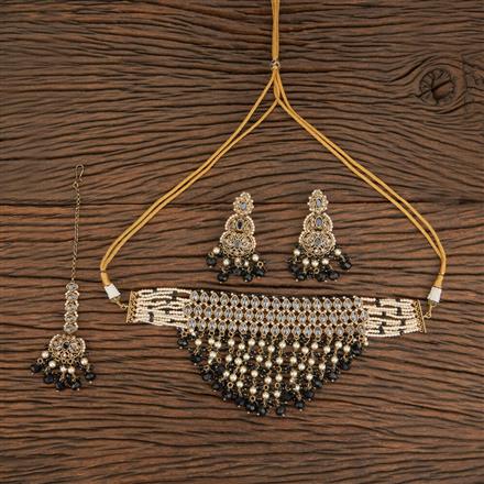 Antique Choker Necklace With Mehndi Plating