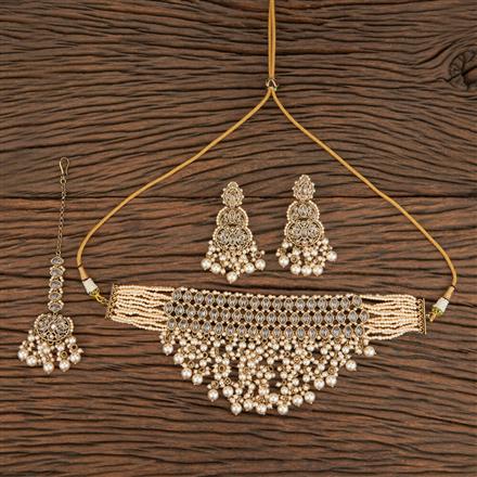 Antique Choker Necklace With Mehndi Plating