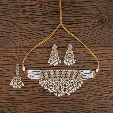 Antique Choker Necklace With Mehndi Plating