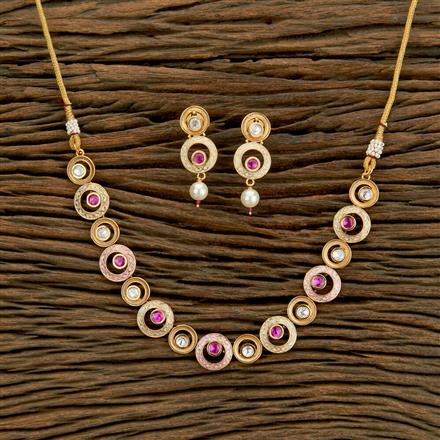 Antique Meenakari Necklace With Gold Plating