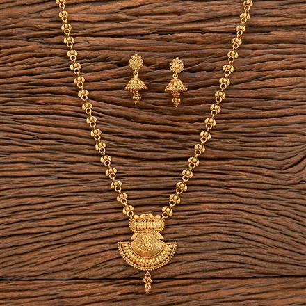 Antique Classic Necklace With Matte Gold Plating