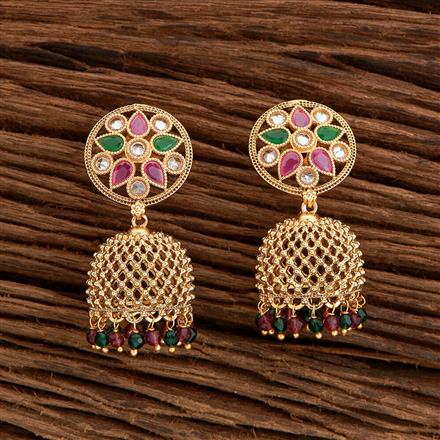Antique Jhumki With Gold Plating