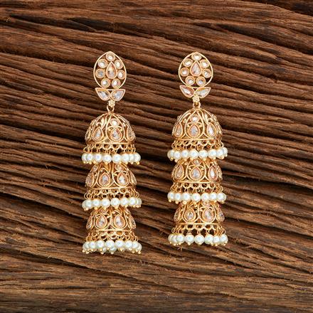 Antique Triple Jhumki With Gold Plating
