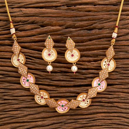 Antique Meenakari Necklace With Gold Plating