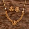 Antique South Indian Necklace With Matte Gold Plating