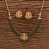 Antique South Indian Necklace With Matte Gold Plating