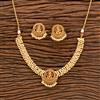 Antique South Indian Necklace With Matte Gold Plating
