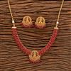 Antique South Indian Necklace With Matte Gold Plating