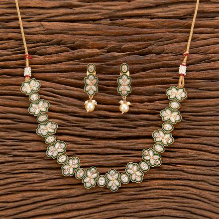 Antique Meenakari Necklace With Gold Plating