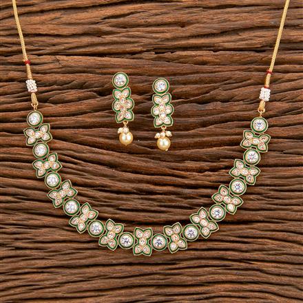 Antique Meenakari Necklace With Gold Plating