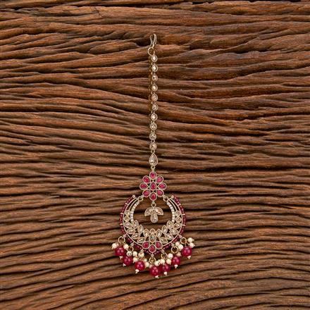 Antique Moti Tikka With Mehndi Plating