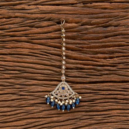 Antique Moti Tikka With Mehndi Plating