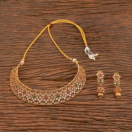 Antique Mukut Necklace With Gold Plating