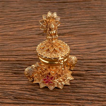 Antique Classic Sindoor Box With Gold Plating