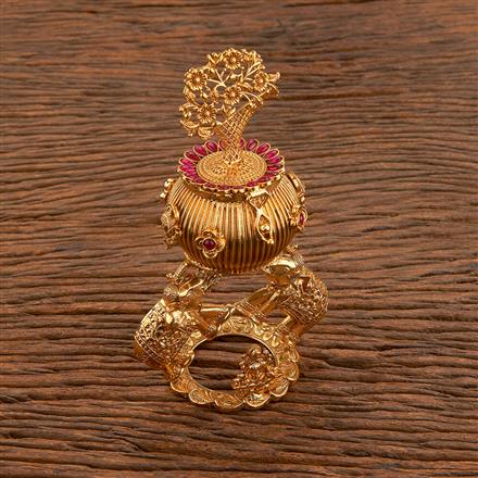 Antique Classic Sindoor Box With Gold Plating