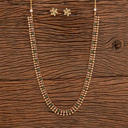 Antique Long Necklace With Gold Plating