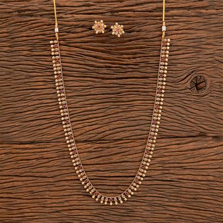 Antique Long Necklace With Gold Plating