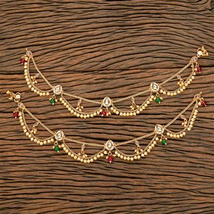 Antique Moti Payal With Gold Plating