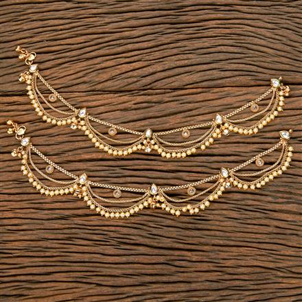 Antique Moti Payal With Gold Plating