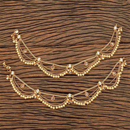 Antique Pearl Payal With Gold Plating