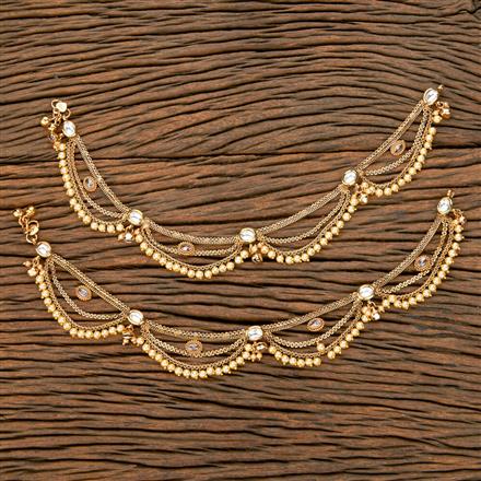 Antique Pearl Payal With Gold Plating